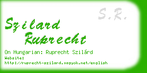 szilard ruprecht business card