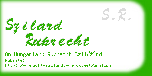 szilard ruprecht business card